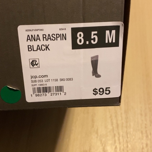 a.n.a Black Over-The-Knee Platform Block Heel Boots - Picture 3 of 4